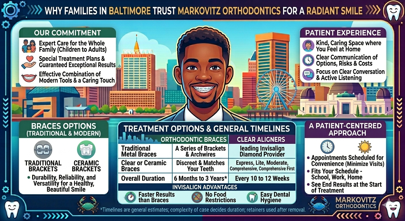 Why Patients Choose Markovitz Orthodontics in Baltimore for Braces and Invisalign?