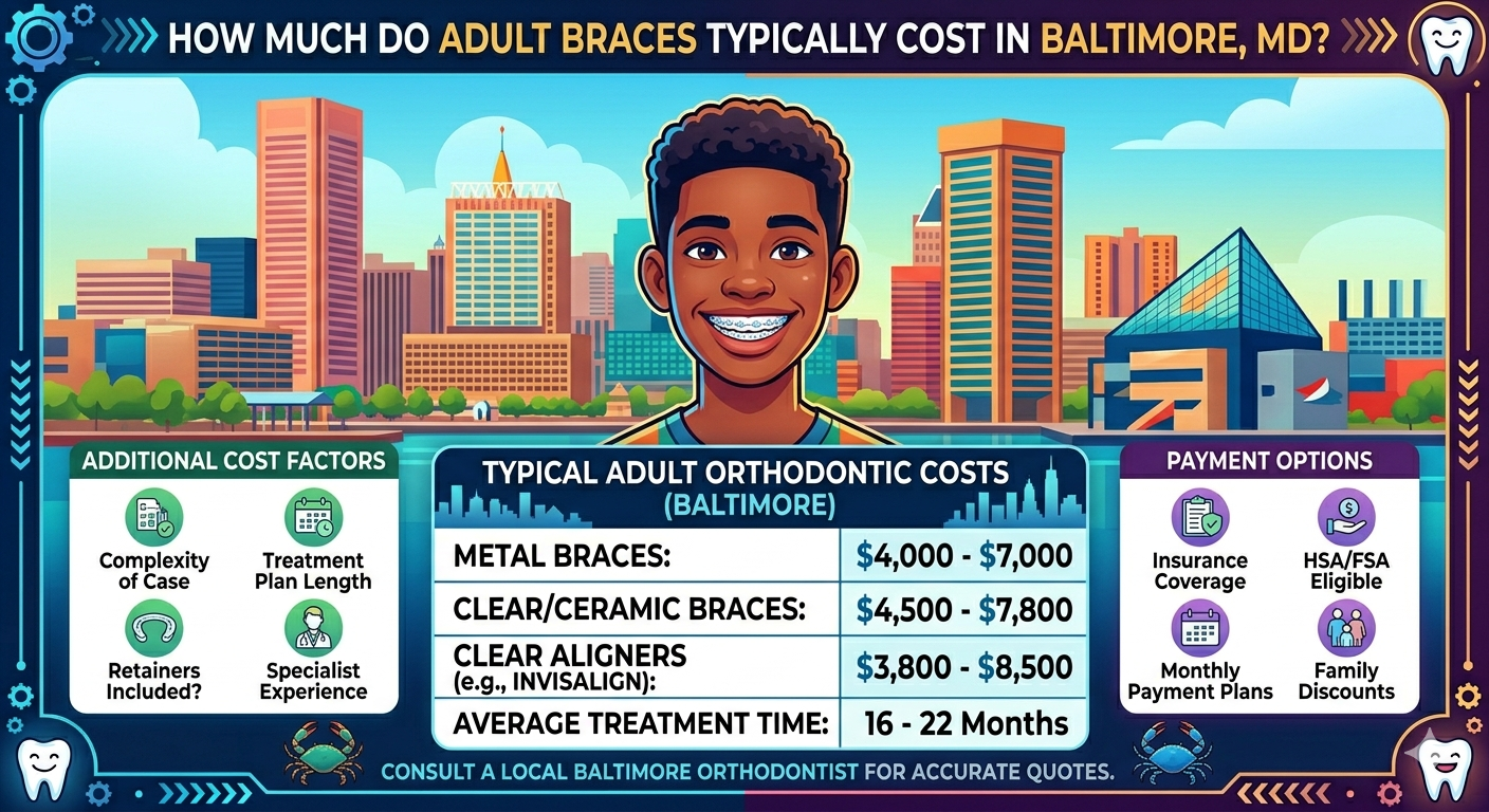 How Much Do Adult Braces Typically Cost in Baltimore, MD?